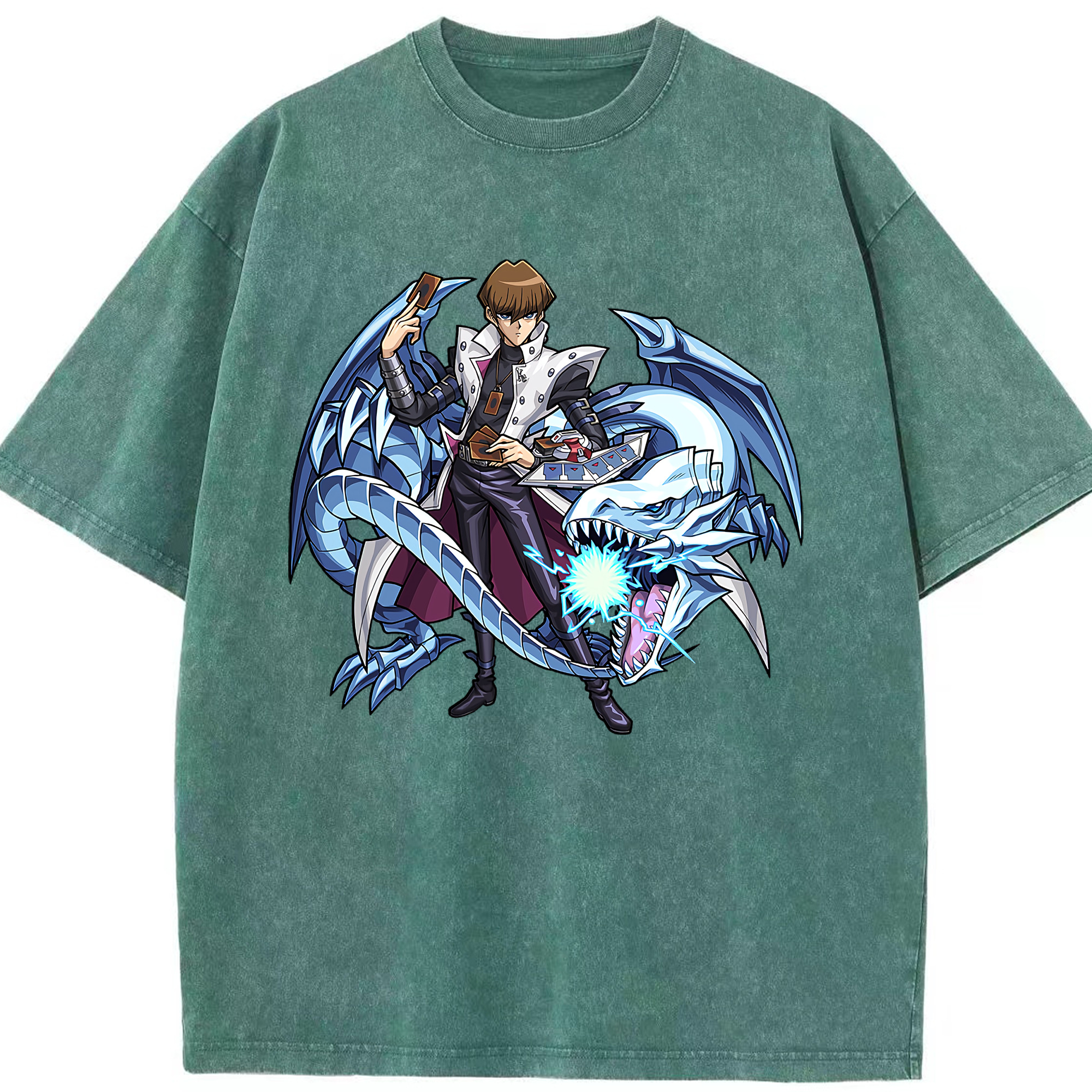 （画像用） 遊☆戯☆王 Yu-Gi-Oh! 綿100% ヴィンテージ風 半袖Tシャツ（フロントプリント）
